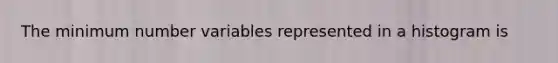 The minimum number variables represented in a histogram is