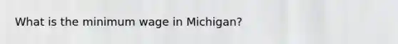 What is the minimum wage in Michigan?