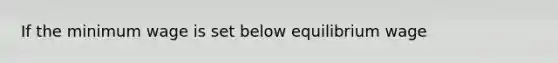 If the minimum wage is set below equilibrium wage