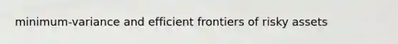 minimum-variance and efficient frontiers of risky assets