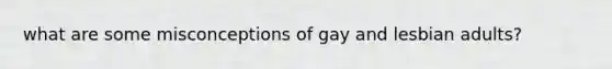 what are some misconceptions of gay and lesbian adults?