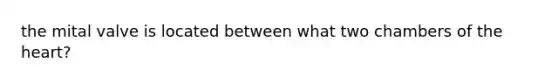 the mital valve is located between what two chambers of the heart?