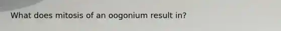 What does mitosis of an oogonium result in?