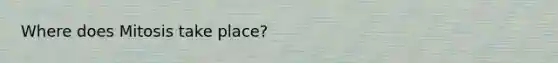 Where does Mitosis take place?