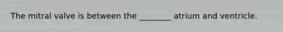 The mitral valve is between the ________ atrium and ventricle.