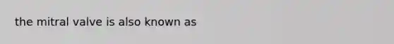 the mitral valve is also known as