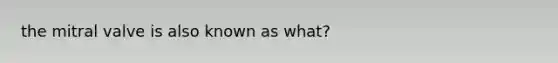 the mitral valve is also known as what?