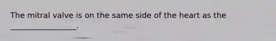 The mitral valve is on the same side of the heart as the _________________.