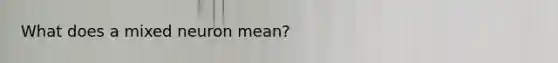 What does a mixed neuron mean?