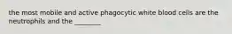 the most mobile and active phagocytic white blood cells are the neutrophils and the ________