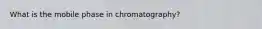 What is the mobile phase in chromatography?