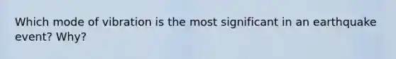 Which mode of vibration is the most significant in an earthquake event? Why?