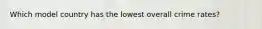 Which model country has the lowest overall crime rates?