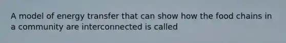 A model of energy transfer that can show how the food chains in a community are interconnected is called