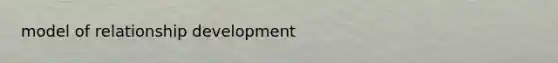 model of relationship development