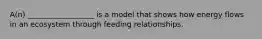 A(n) __________________ is a model that shows how energy flows in an ecosystem through feeding relationships.