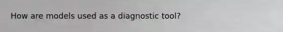 How are models used as a diagnostic tool?