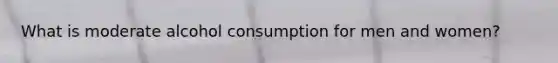 What is moderate alcohol consumption for men and women?