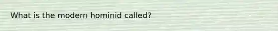 What is the modern hominid called?