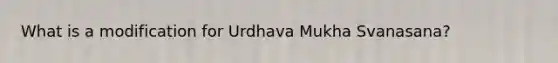 What is a modification for Urdhava Mukha Svanasana?