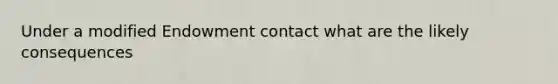 Under a modified Endowment contact what are the likely consequences