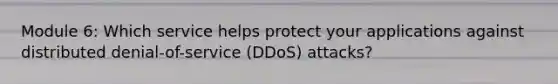 Module 6: Which service helps protect your applications against distributed denial-of-service (DDoS) attacks?