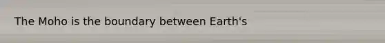 The Moho is the boundary between Earth's