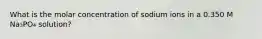 What is the molar concentration of sodium ions in a 0.350 M Na₃PO₄ solution?