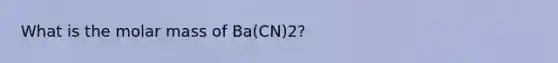 What is the molar mass of Ba(CN)2?