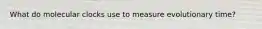 What do molecular clocks use to measure evolutionary time?