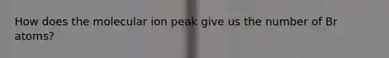 How does the molecular ion peak give us the number of Br atoms?