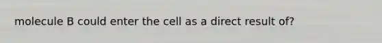 molecule B could enter the cell as a direct result of?