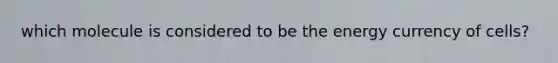 which molecule is considered to be the energy currency of cells?