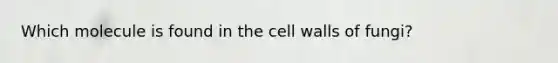 Which molecule is found in the cell walls of fungi?