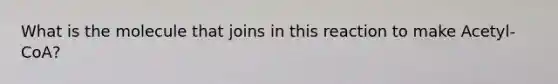 What is the molecule that joins in this reaction to make Acetyl-CoA?