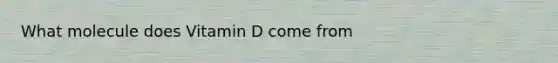 What molecule does Vitamin D come from