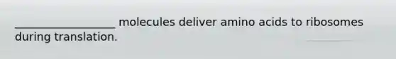 __________________ molecules deliver amino acids to ribosomes during translation.