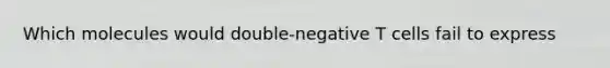 Which molecules would double-negative T cells fail to express