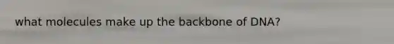 what molecules make up the backbone of DNA?