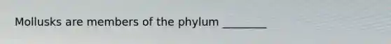 Mollusks are members of the phylum ________