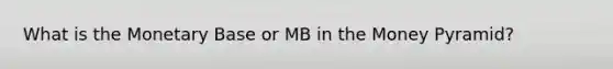 What is the Monetary Base or MB in the Money Pyramid?
