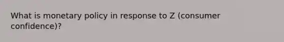 What is monetary policy in response to Z (consumer confidence)?