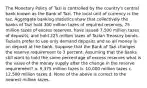 The Monetary Policy of Tazi is controlled by the country's central bank known as the Bank of Tazi. The local unit of currency is the taz. Aggregate banking statistics show that collectively the banks of Tazi hold 300 million tazes of required reserves, 75 million tazes of excess reserves, have issued 7,500 million tazes of deposits, and hold 225 million tazes of Tazian Treasury bonds. Tazians prefer to use only demand deposits and so all money is on deposit at the bank. Suppose that the Bank of Tazi changes the reserve requirement to 3 percent. Assuming that the banks still want to hold the same percentage of excess reserves what is the value of the money supply after the change in the reserve requirement? a. 9,375 million tazes b. 10,000 million tazes c. 12,500 million tazes d. None of the above is correct to the nearest million tazes.