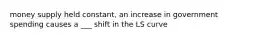 money supply held constant, an increase in government spending causes a ___ shift in the LS curve