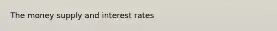 The money supply and interest rates