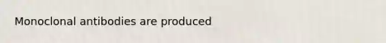 Monoclonal antibodies are produced