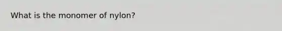 What is the monomer of nylon?