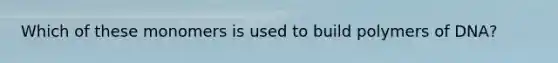 Which of these monomers is used to build polymers of DNA?