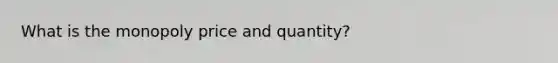 What is the monopoly price and quantity?