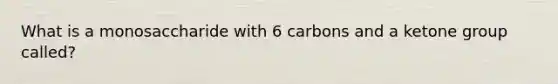 What is a monosaccharide with 6 carbons and a ketone group called?